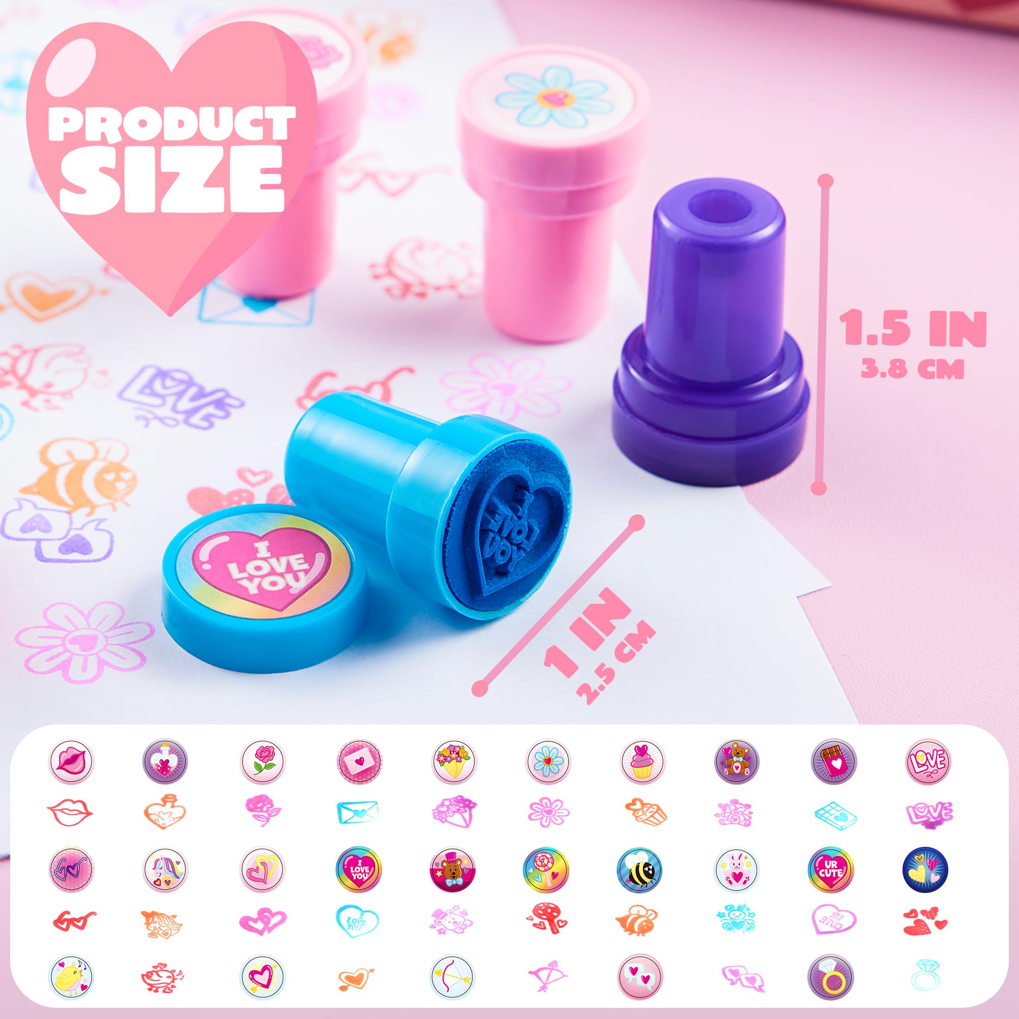Amazon.com: JOYIN 50 Pcs Valentines Day Arts and Crafts Stamper